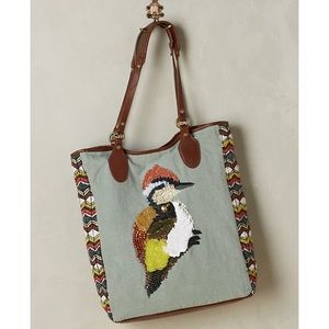 Anthropologie Birding Tote EUC